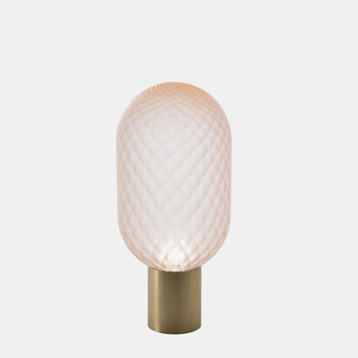 Glas Mushroom Tischlampe mit dekorativem Sockel