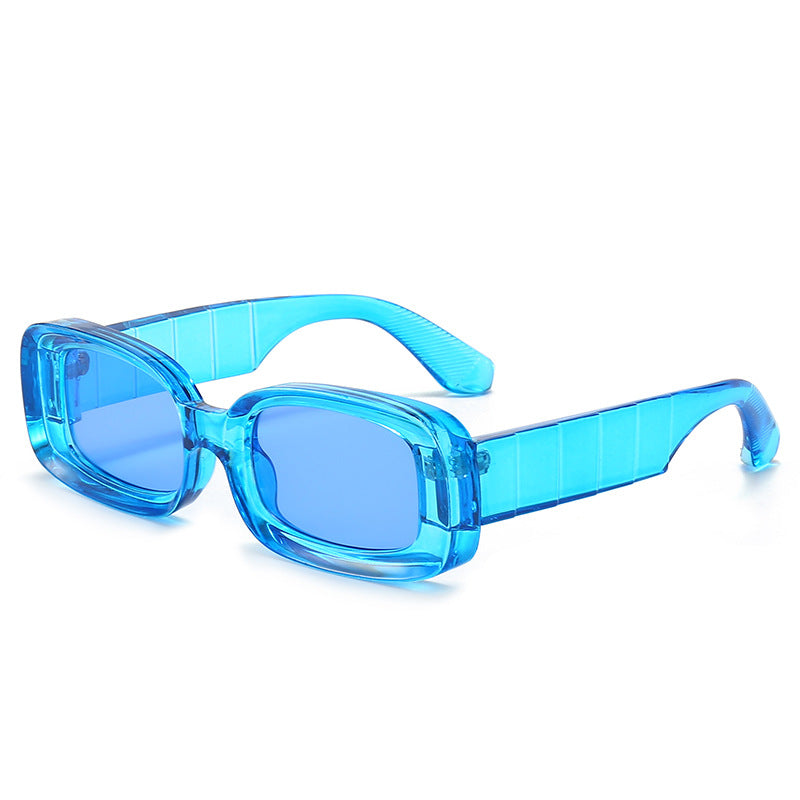 Damen Quadratische Sonnenbrille mit transparentem Rahmen Karnz