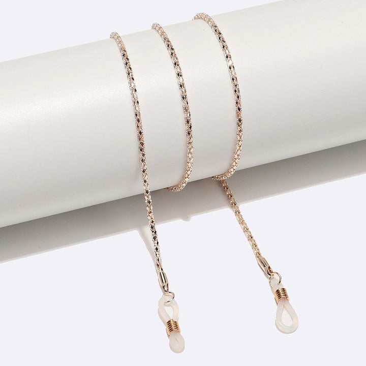Eleganter herzförmiger Perlenkette Brillenhalter Karnz