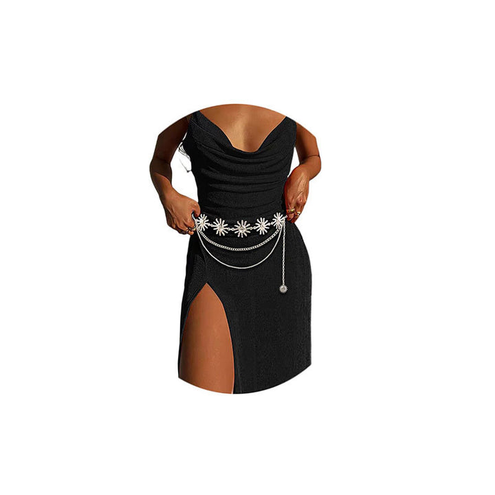Modischer Cut-Out Maxi Rock Karnz