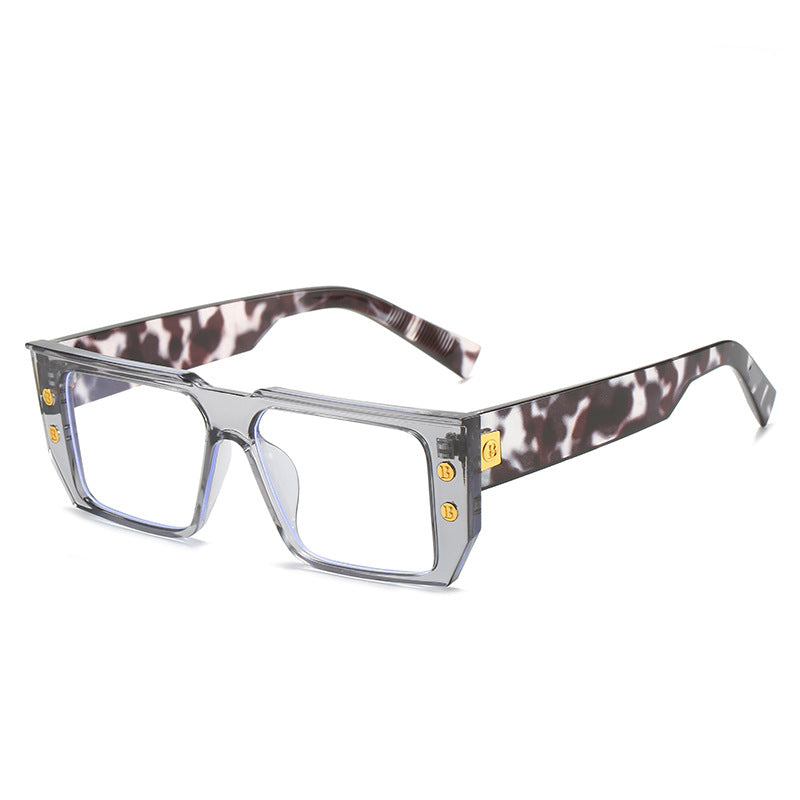 Damen modische klare Brille mit goldenen Akzenten Karnz