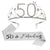 Damen Glitzernde Tiara mit festlichem "50 & Fabulous"-Design Karnz