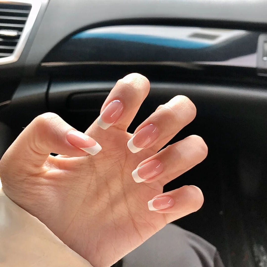 French Tip Press-On Nail Art