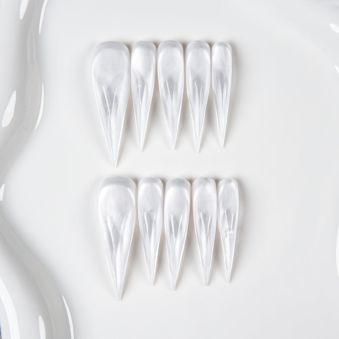 Schwarze Stiletto-Nagelspitzen-Set