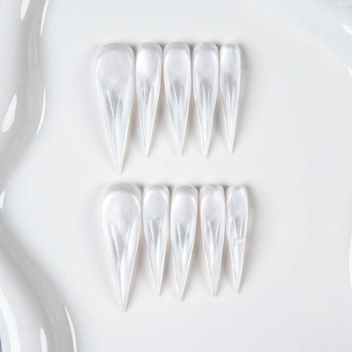 Schwarze Stiletto-Nagelspitzen-Set