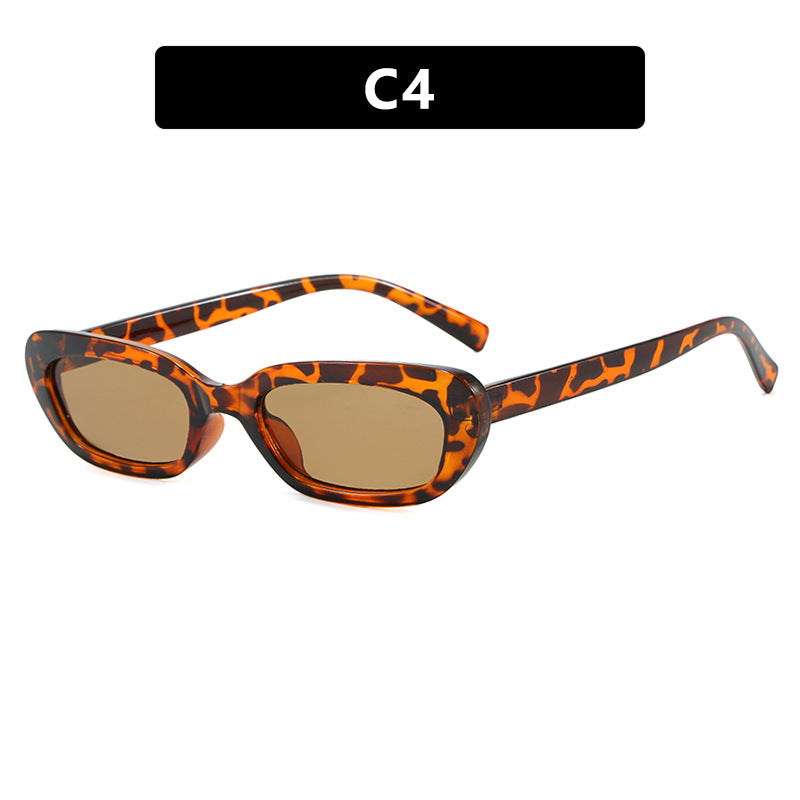 Damen modische Katzenaugen-Sonnenbrille mit transparentem Kunststoffrahmen und UV-Schutz Karnz
