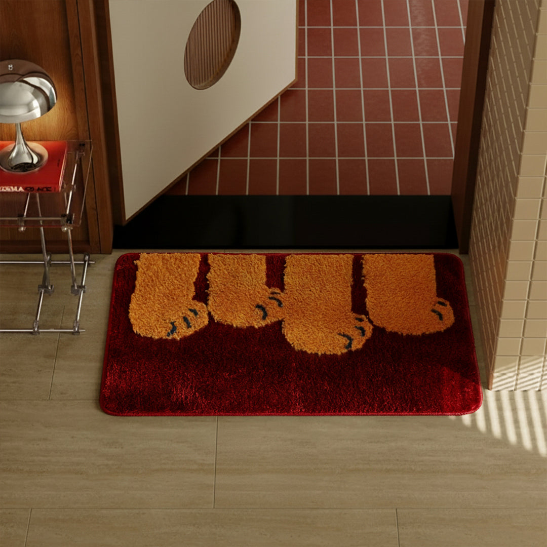 Badematte mit Pfotenmotiv und extraweichem Hochflor Karnz