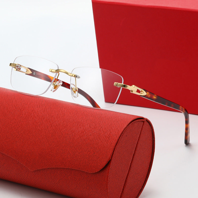 Damen elegante und modische Brille mit filigranem Metallrahmen Karnz