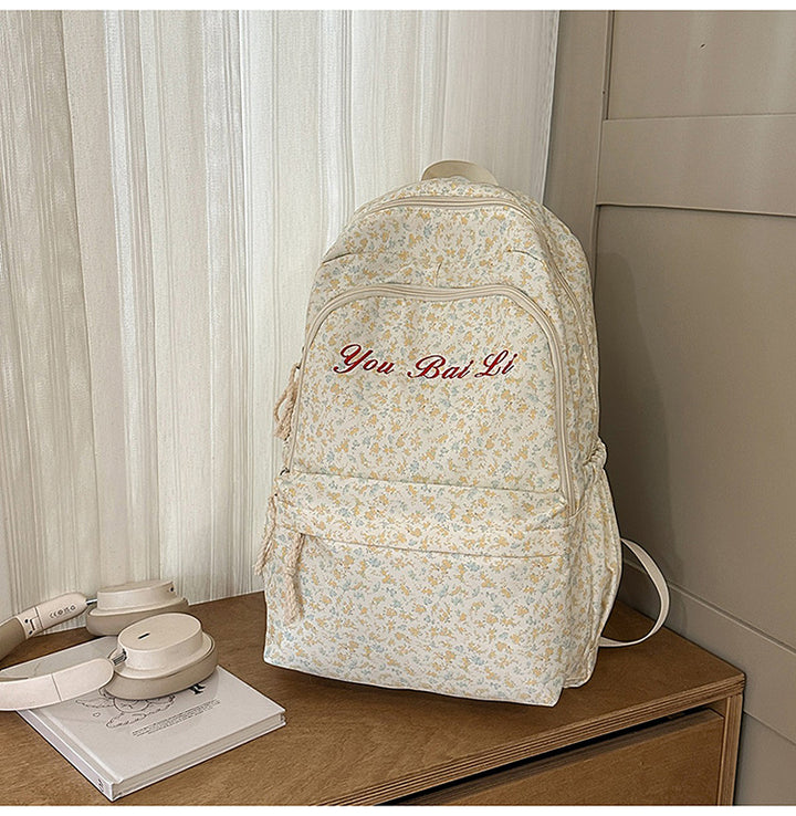 Blumenmuster Rucksack