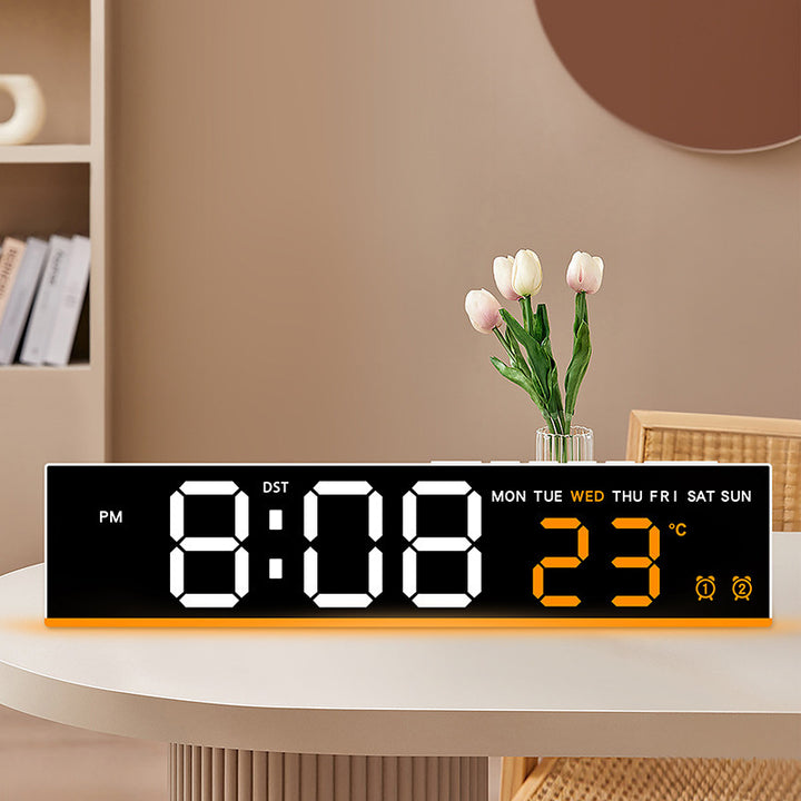 Digitaler Wandwecker mit Großen Led-Ziffern und Temperaturanzeige Karnz