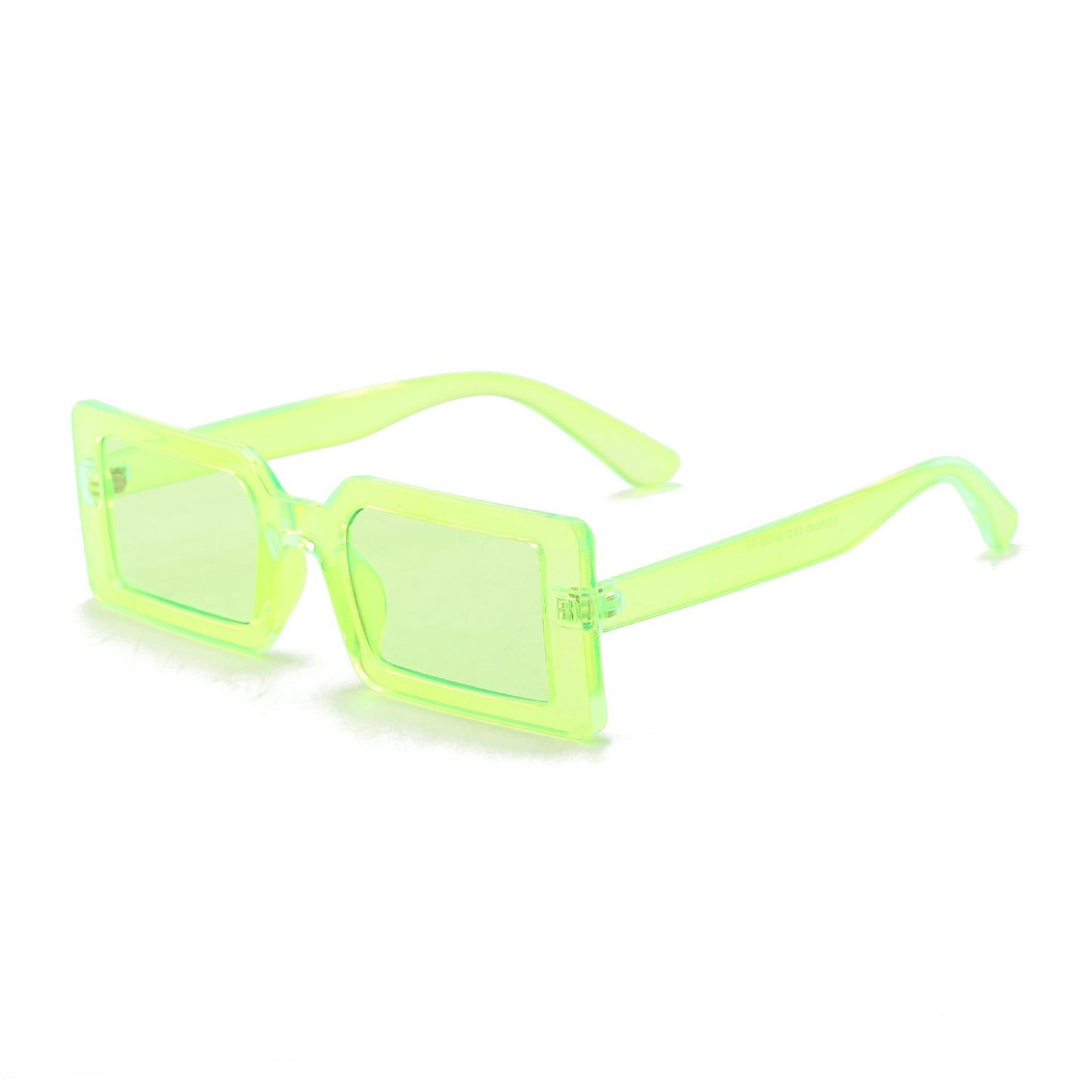 Damen quadratische Sonnenbrille mit modernem Transparentrahmen Karnz