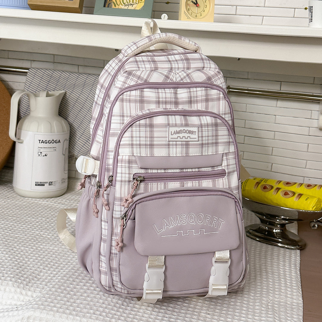 Stylische Karomuster-Rucksack Karnz