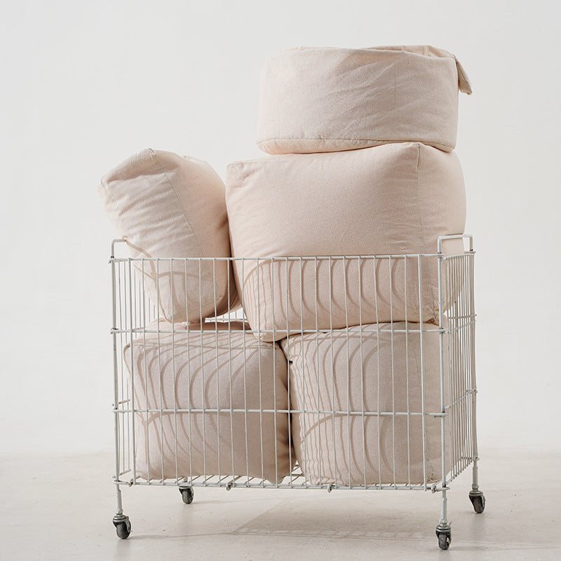 Modulares Bodenkissen- und Pouf-Set mit wasserabweisendem Microfaserbezug