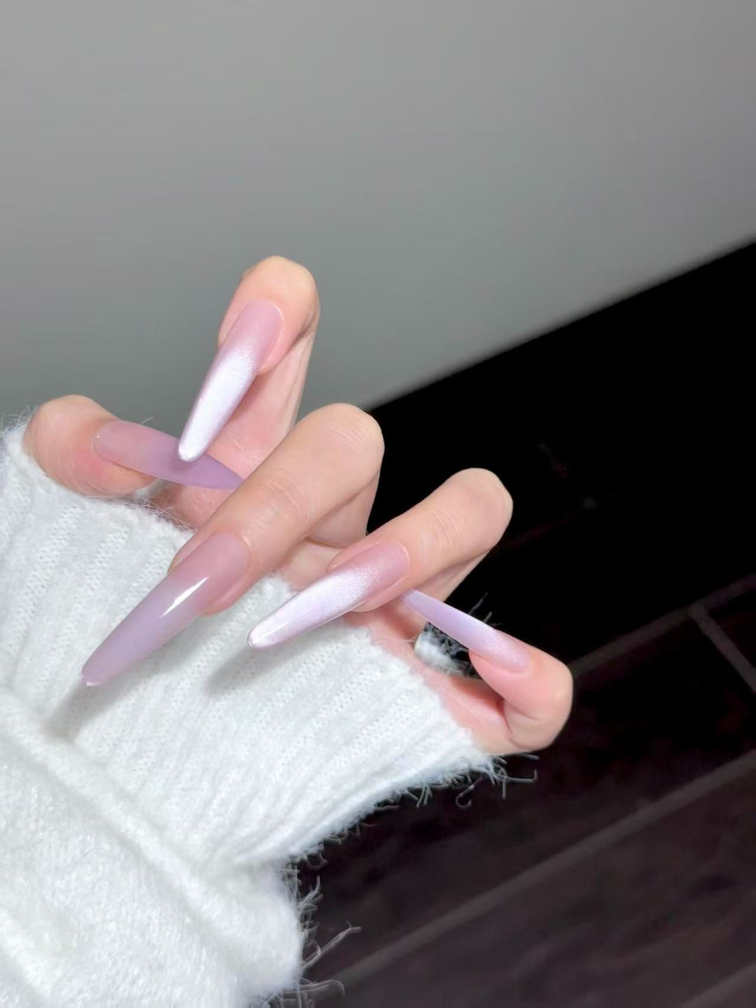 Ombre Stiletto Nagelverlängerungen