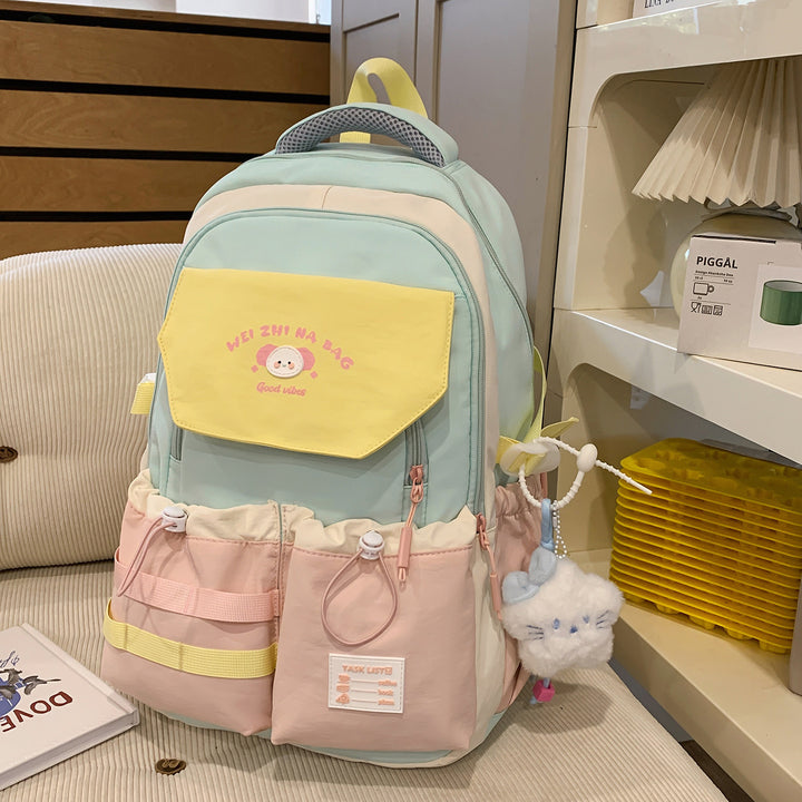 Verspielt Illustrierter Multi-Taschen Rucksack Karnz