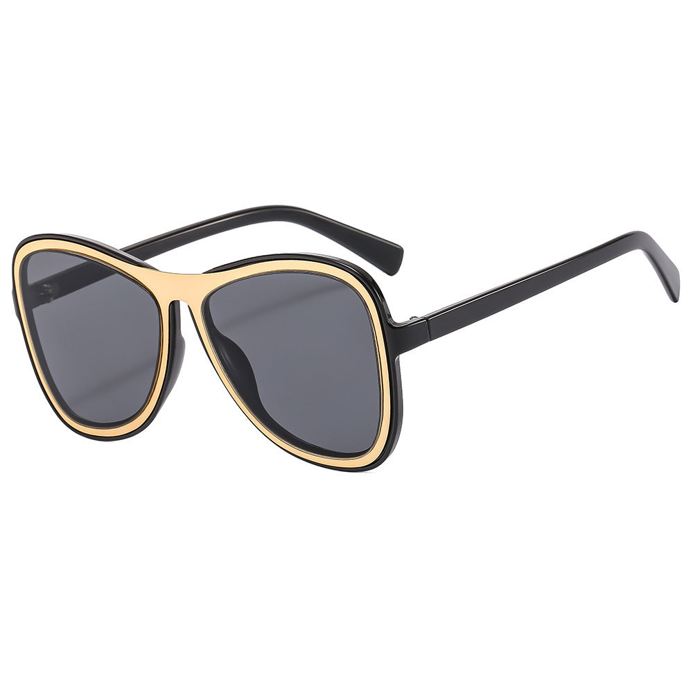 Damen oversized Sonnenbrille mit modernem Schildpatt-Design Karnz