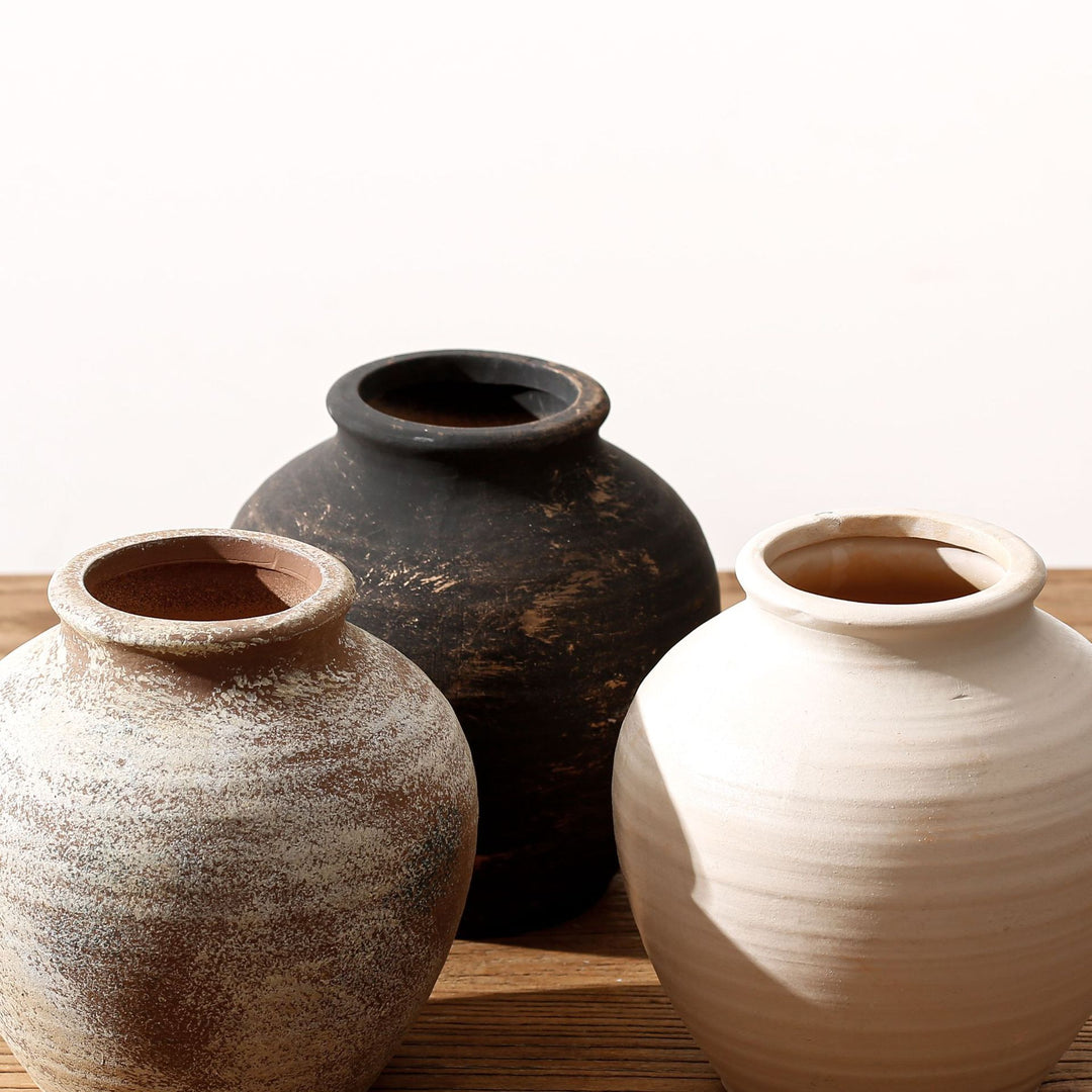 Handgefertigte Terrakotta Vase Karnz