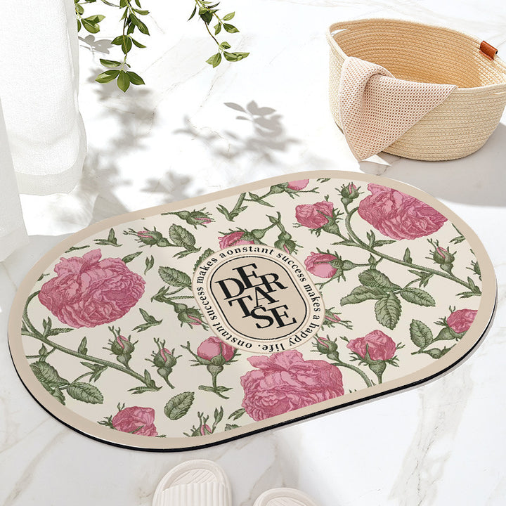 Blumenmuster Badematte Karnz