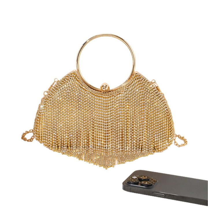 Glänzende Kettenlink Abend-Clutch