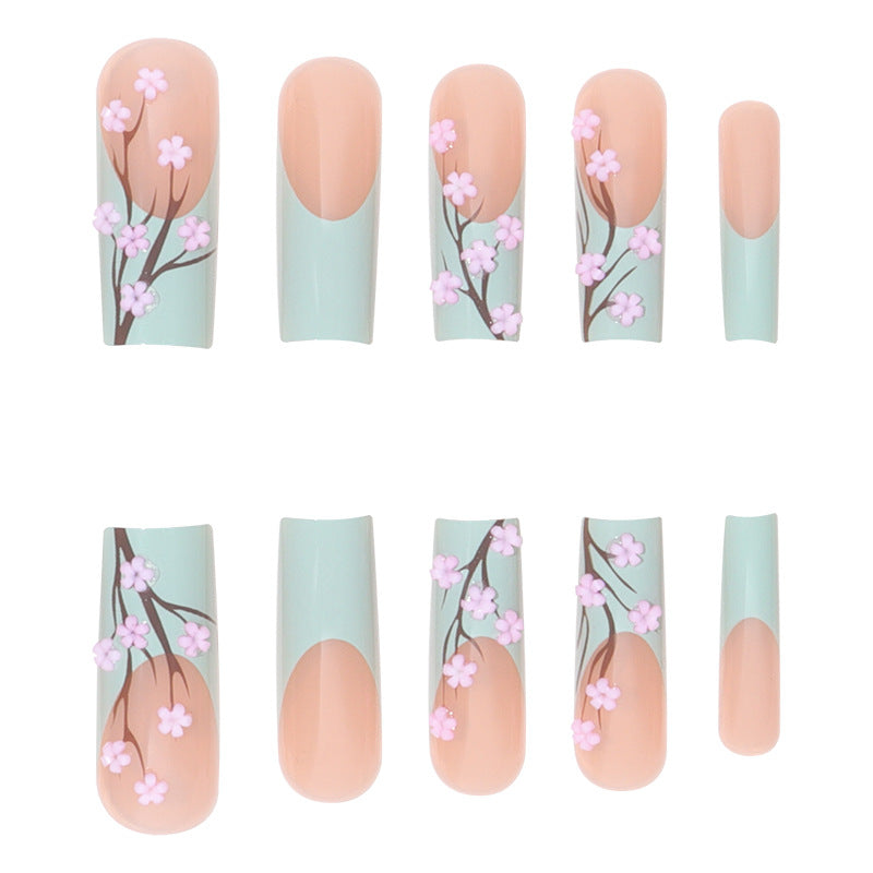 Floral Blossom Stiletto Press-On Nails Karnz