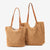 Damen Handgefertigte Makramee Tasche mit robusten Ledergriffen Karnz