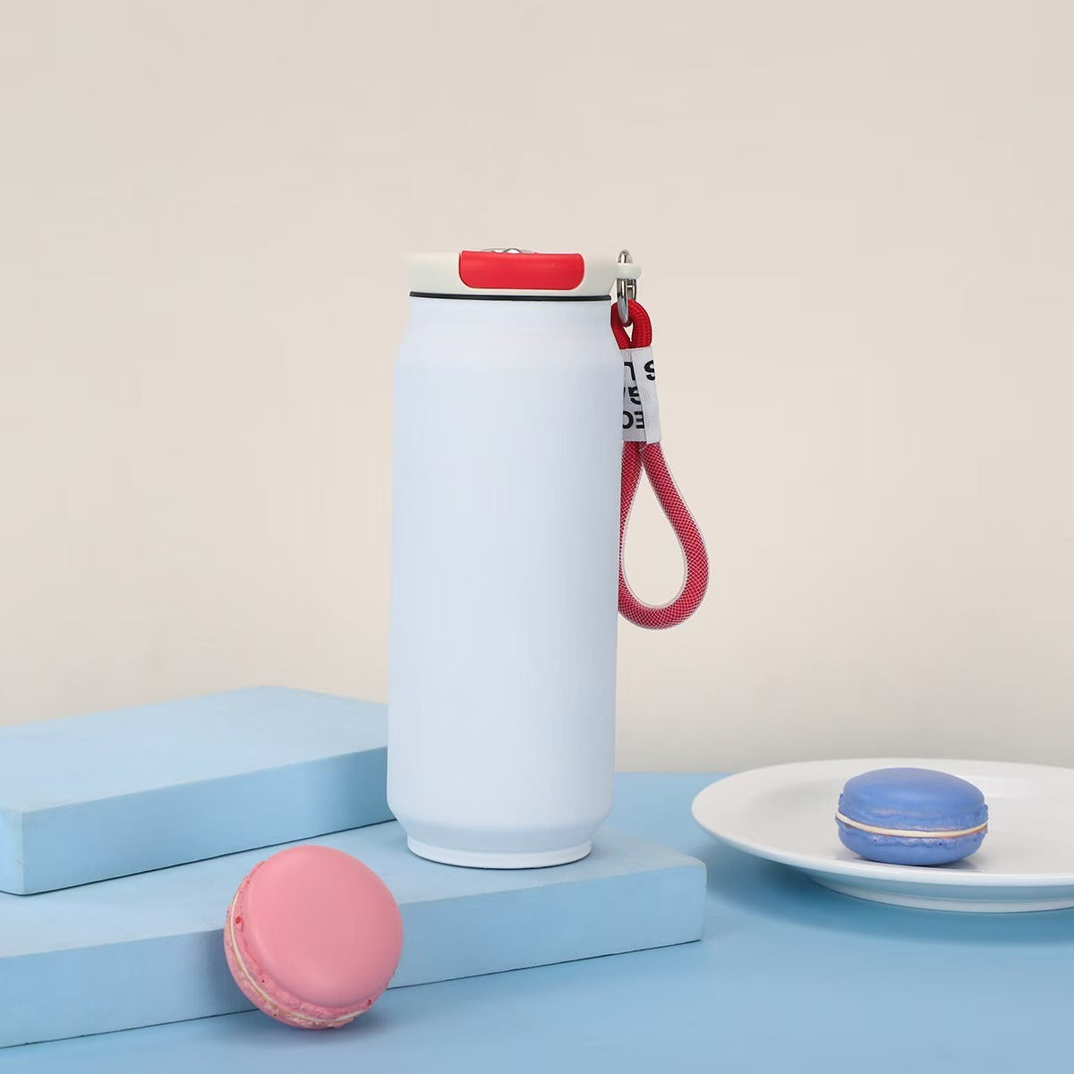 Damen isolierte Wasserflasche mit praktischem Tragegriff Karnz