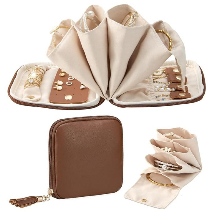 Schmuck-Organizer Tasche mit Multifunktionalem Innenlayout Karnz