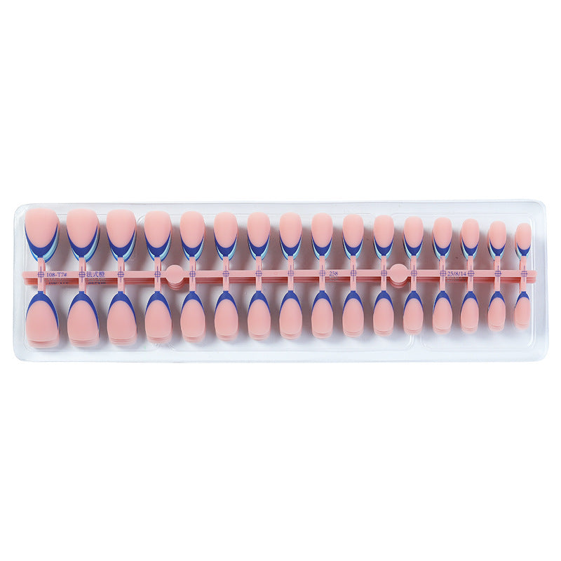 Künstlerische Ombre French Tip Press-On Nails Karnz
