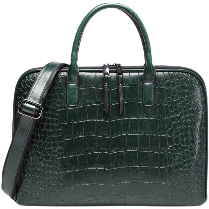 Elegante Handtasche Im Krokodil-Look Karnz