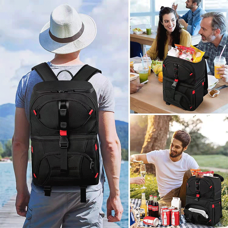 Isolierte Lebensmittel- und Getränkewanne Rucksack Kühler Karnz