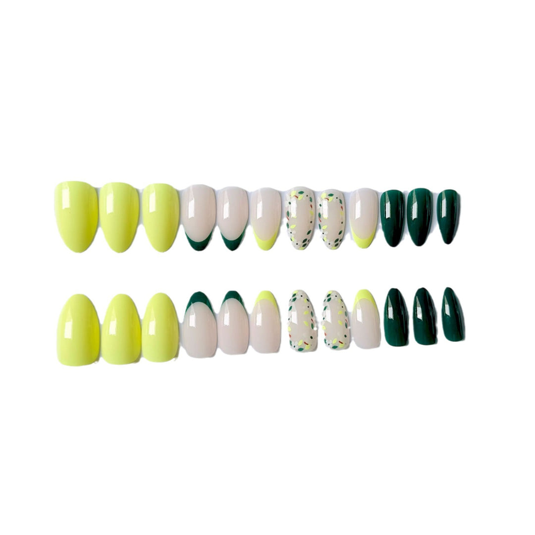 Künstlerisches Floral Akzent Nagel Kunst Set