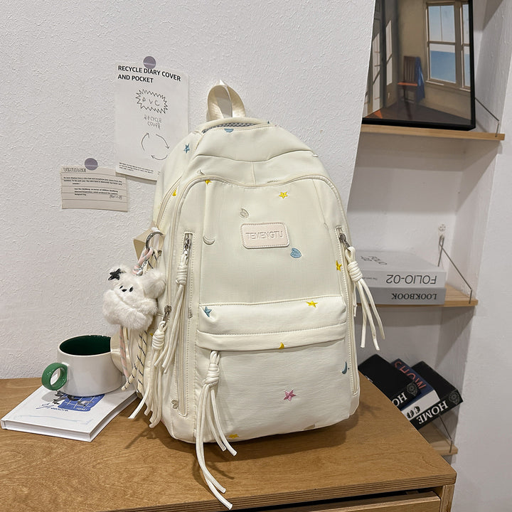 Stylischer Bestickter täglicher Rucksack Karnz