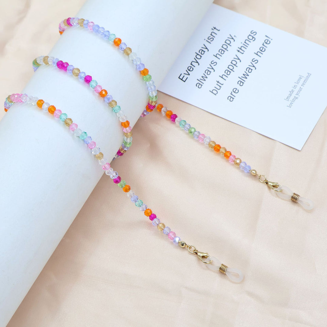 Farbenfrohe Perlen Brillenhalter Kette Karnz