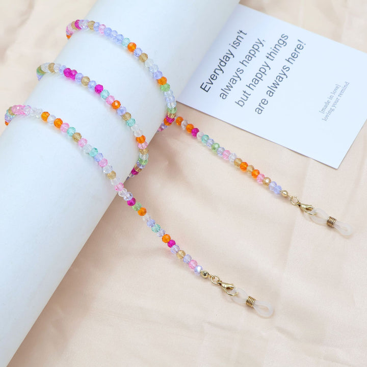 Farbenfrohe Perlen Brillenhalter Kette Karnz
