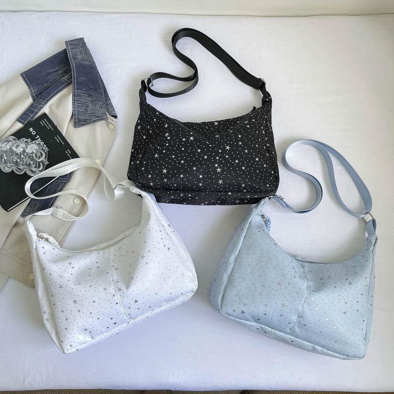 Stylische Stern-Druck Schultertasche