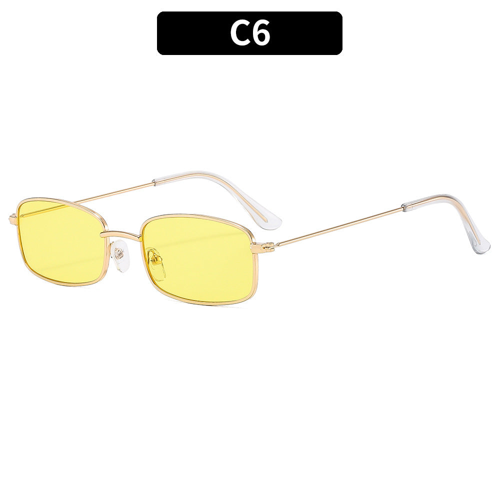 Vintage-inspirierte rechteckige Sonnenbrille