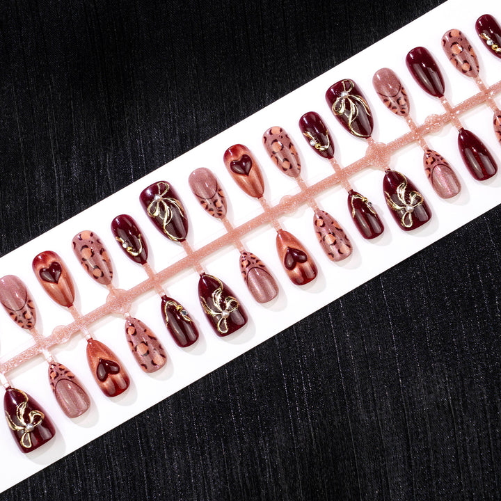 Künstlerisches Luxus Press-On Nagelset