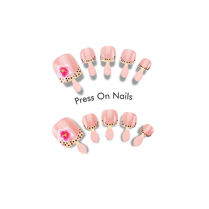 Florales Kunst Press-On Nageldesign Karnz