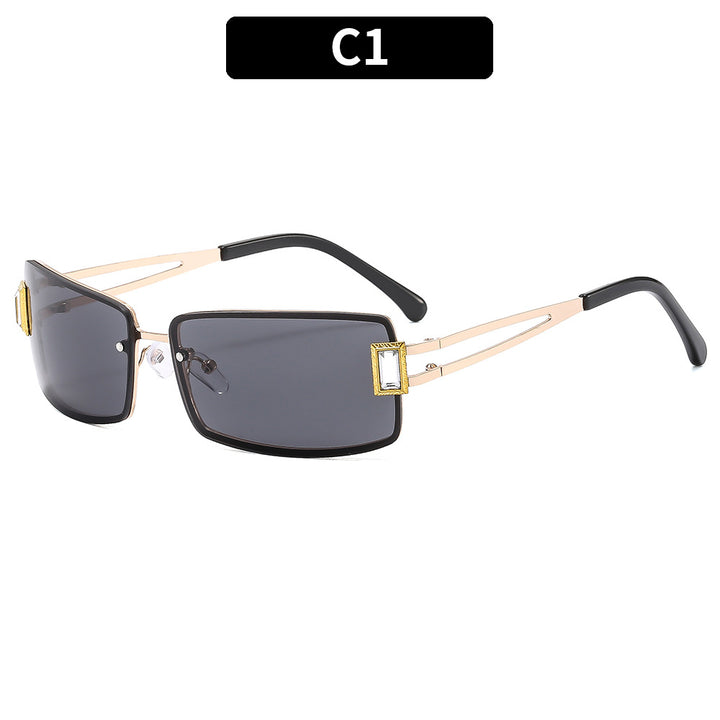 Moderne quadratische Schildbrille