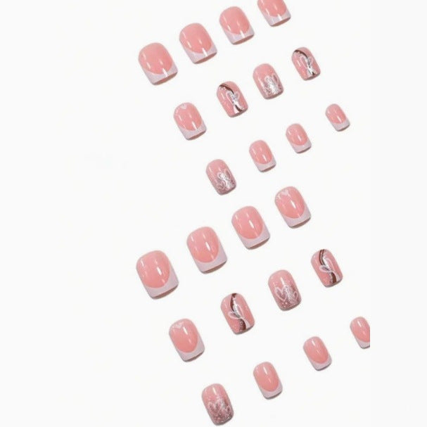 Künstlerische Französische Spitze Nagelkunst Karnz