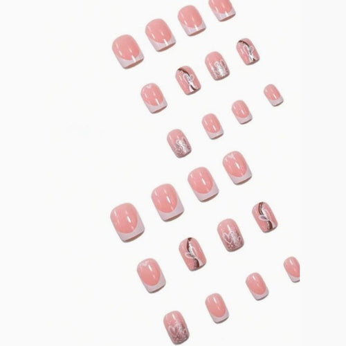 Künstlerische Französische Spitze Nagelkunst Karnz