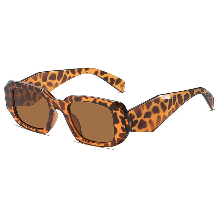 Bold Leopard Print Übergroße Sonnenbrille Karnz