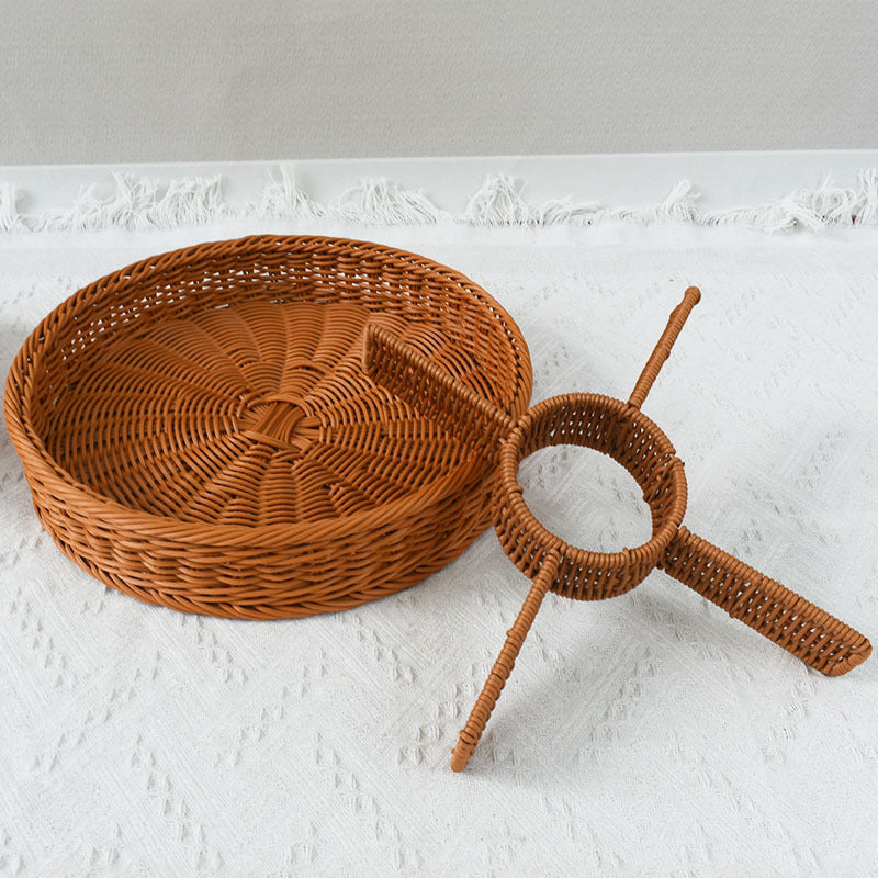 Artisan Woven Round Storage Tray Karnz