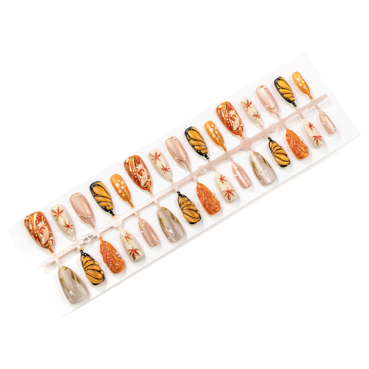 Künstlerisches saisonales Press-On-Nagel-Set