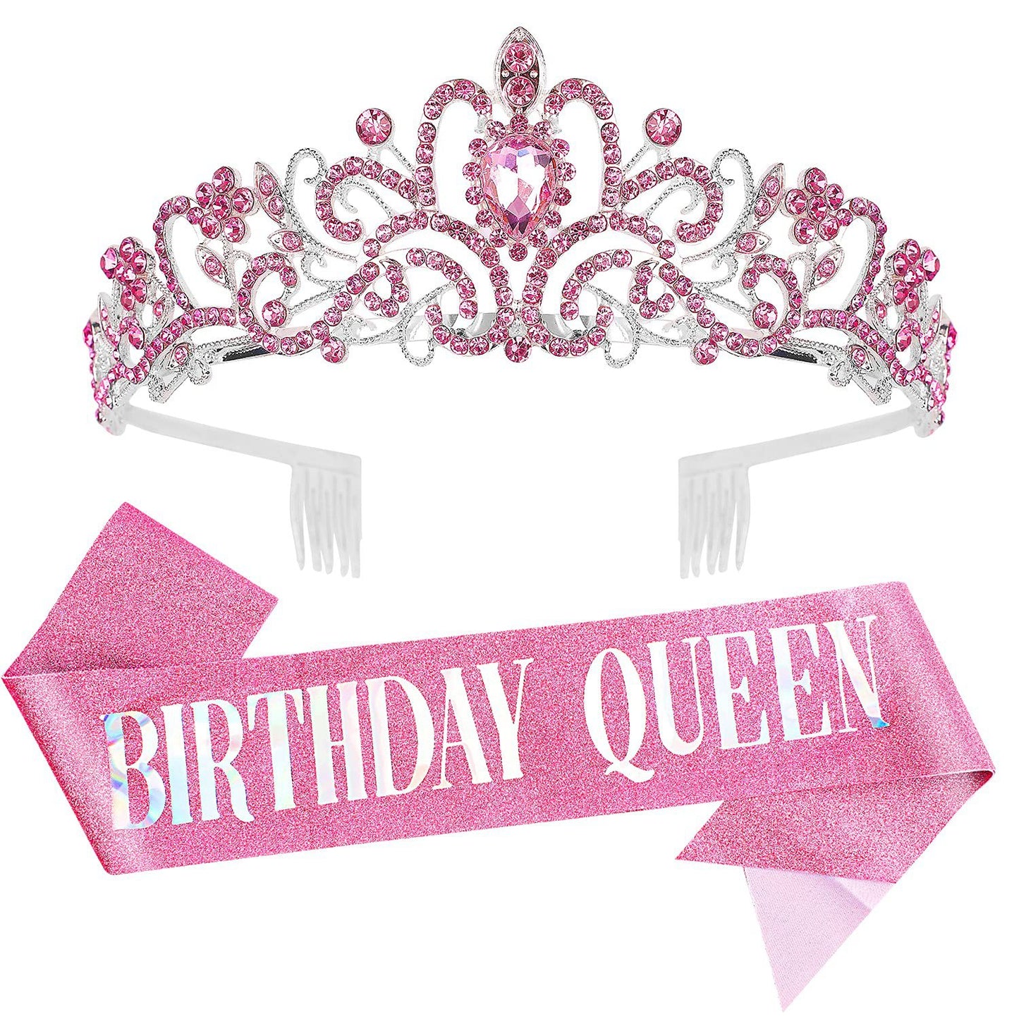 Damen Festliche Tiara mit schimmernden Strasssteinen Karnz