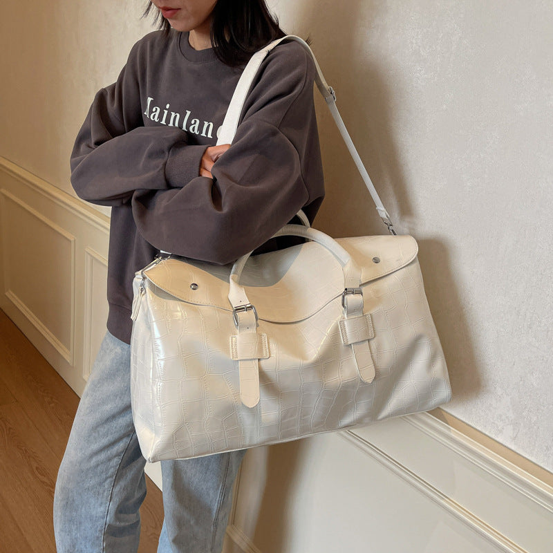 Krokodilstruktur Luxus Reise Duffle Tasche Karnz