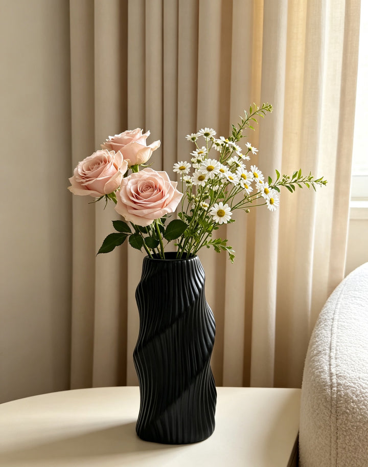 Abstract Textured Decorative Vase Karnz
