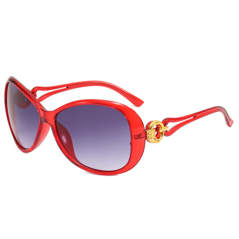 Damen Modische Sonnenbrille mit retro Akzenten Karnz