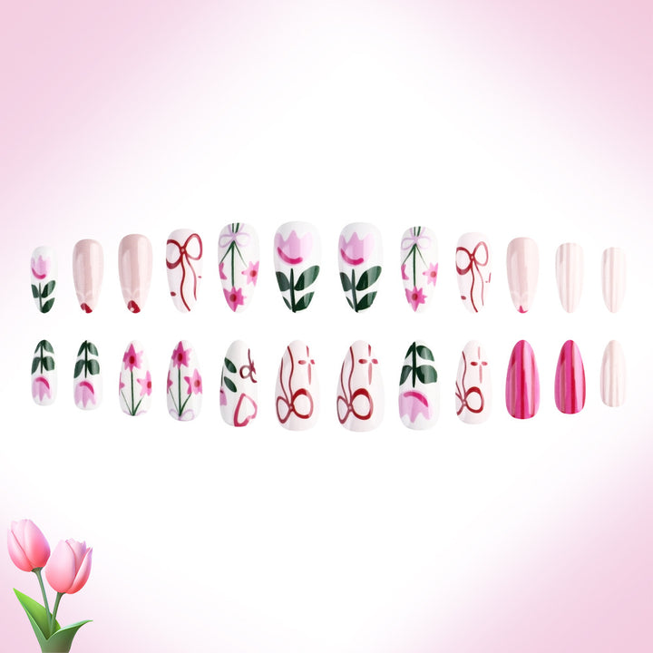 Floral Dekorative Nagelkunst Karnz