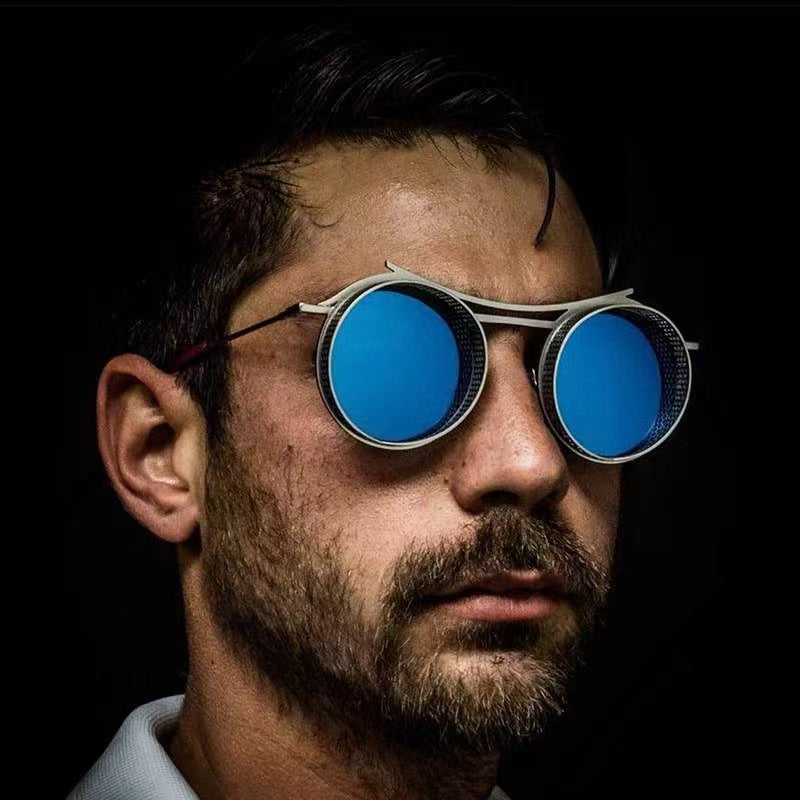 Damen modische runde Sonnenbrille mit extravagantem Design Karnz